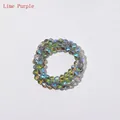 Detail van 10mm Lime Purple iriserende glazen kralen met een gepolijste AB-afwerking - 10mm (ca. 100 stuks) / Limoen Paars