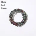 Detail van 10 mm iriserende hartkralen in pruimrood en groen voor DIY-sieraden maken - 10mm (ca. 100 stuks) / Rozerood Groen