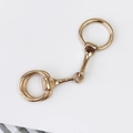 Gepolijste lichtgouden bit metalen ketting hanger voor sjaals en handtas accessoires - Gouden Hoefijzerbit