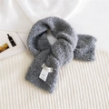 Sciarpa di peluche riccia grigia da donna con calda trama a doppia faccia ed etichetta - Hutton Riccio (Grigio) / Grigio
