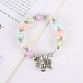 Bracciale in cristallo multicolore con ciondoli a cuore e corona in stile bohémien - Colorato
