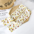 Breathable ice silk sun protection sleeves with yellow floral print for outdoor use - Watercolor Floral