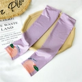 Maniche protettive solari in seta di ghiaccio viola con stampa di pesche dolci - Pesca (Viola)