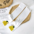 Maniche protettive bianche in seta di ghiaccio con limone carino per braccia da donna - Limone (Bianco)