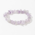 Detailed shot of handmade elastic bracelet with natural purple amethyst crystal chips - Dark Purple (Amethyst)