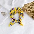 Bright yellow square silk scarf featuring colorful butterfly patterns for women - 50cm x 50cm / Yellow Butterfly
