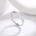 Anello di coppia minimalista in argento S925 con incisione romantica Je t'aime - Stile da Uomo (B3)