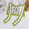 Green ice silk shawl with 'WILD SWIMMING' illustration for sun protection and decoration - Wild Swimming (3)