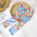 Rainbow striped ice silk sun protection sleeves with cute cartoon cloud and summer print - Colorful Cloud