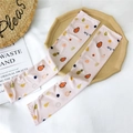 Pink cartoon ice silk sun protection sleeves with colorful tropical fruit patterns - Fruit Pink