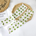 White sun protection ice silk arm sleeves featuring a cute green dinosaur cartoon print - Green Dinosaur