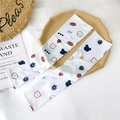 White ice silk sun sleeves with cute cartoon bears and strawberries on ceramic tray - Bear Hello
