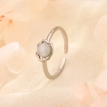 Verstellbarer S925-Silberring mit Katzenaugenstein und Ruyi-Schloss-Design für Damen - Katzenauge Ruyi Schloss Stil (B28)