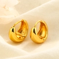 Orecchini vintage a goccia d'acqua in argento S925 dorato con finitura lucida chic - Oro (HL-88)