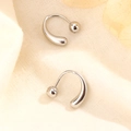 Elegant S925 sterling silver water drop dangle earrings with minimalist hook design - Waterdrop Screw Hook (A193)