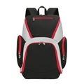 Waterproof Oxford fabric fitness backpack for men and women with red zipper accents - Black Red Patchwork