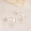 Élégantes boucles d'oreilles cygne en argent S925 avec fermoir à vis pour femmes - Style Cygne Argenté avec Fermoir à Vis (C278)
