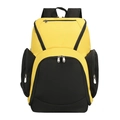 Water-resistant Oxford fitness backpack in vibrant yellow and black contrast design - Black Yellow Patchwork