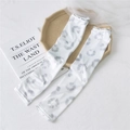 White ice silk cooling sleeves with gray ink flower pattern and Fashion Rush elastic band - 5 Ink Circle Grey
