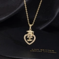 Custom 2026 graduation necklace with heart pendant and mortarboard on black silk - Heart Cap Name Personalized Style (B)