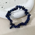 Bracciale in frammenti di lapislazzuli blu intenso con pietre naturali lucide - Schegge di Lapislazzuli Blu Profondo (Stile B)