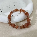 Bracciale a filo singolo realizzato con schegge di pietra del sole arancione naturale - Schegge di Pietra del Sole Arancione (Stile C)