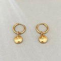 Boucles d'oreilles dorées à motif libellule style bohème vintage chic pour femme - Style Pendentif Pièce Libellule