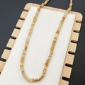 Handmade necklace with natural semi-precious warm yellow and orange beads in a vintage style - Natural Topaz Abacus Beads