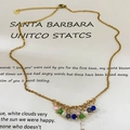 New Chinese style cat eye stone necklace with colorful beads and gold thin chain - Round Cat's Eye Bead Style
