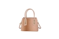 Elegante borsa a mano marrone chiaro con stampa coccodrillo e tracolla regolabile - Cachi