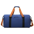 Borsa da viaggio Oxford blu e arancione capiente con tracolla regolabile e staccabile - Blu