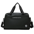 Bolsa de deporte negra en tela Oxford impermeable con logo y correa ajustable al hombro - Negro