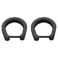 Pendientes huggie minimalistas de acero inoxidable negro para hombre y mujer, estilo chic - Negro