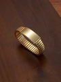 Mens gold stainless steel expandable watch band bracelet with engravable identity plate - Gold