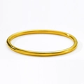 Polierter 18k vergoldeter Edelstahl Armreif mit minimalistischem Scharnier - Gold Minimalistischer Schlichter Armreif (sztx119g)