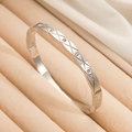 Bracciale argentato trapuntato con zirconi incastonati su base di velluto morbido - Color Acciaio