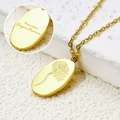 Collier avec pendentif fleur de chrysanthème de novembre plaqué or 18 carats - Novembre Chrysanthème