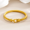 Gouden kabelarmband met een hoefijzergesp en PVD 18k goud vergulde afwerking - Goud