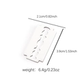 Stainless steel razor blade pendant charm with silver finish 3.9x2.1cm and 6.4g weight - Stainless Steel Razor Blade Shape (6)