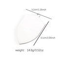 Polished silver shield-shaped stainless steel dog tag pendant, size 3.2cm x 5.1cm - Stainless Steel Shield Shape Polished (9)