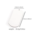 Polished silver stainless steel rectangle dog tag pendant for DIY engraving - Stainless Steel Thickened Rectangular Tag (13)