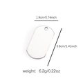 Polished stainless steel dog tag pendant with 1.9cm width and 3.6cm length dimension - Stainless Steel Small Dog Tag (14)