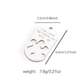 Silver puzzle piece pendant in stainless steel with laser engraved lettering and size info - Stainless Steel Puzzle Piece Engraved (15)
