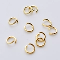 0.8mm gold stainless steel open jump rings for DIY jewelry making and connecting - 0.8x4mm / Gold