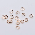 Set of rose gold 0.8mm stainless steel open jump rings for DIY jewelry making - 0.8x4mm / Rose Gold Plated