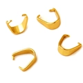 Vierer-Set vergoldete Anhängerschlaufen aus Edelstahl für DIY-Halsketten und Schmuck - 3*7mm / Edelstahl echt vergoldet