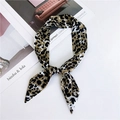 Petit foulard en soie à imprimé léopard pour sacs et accessoires cheveux - Léopard jaune M