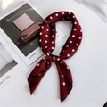 Retro-Halsband aus rotem Satin mit weißem Punktmuster für Damen Halsschmuck - Rot Gepunktet
