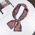 Floral houndstooth silk scarf in red and white with dark blue edges and yellow accents - Red and White Houndstooth