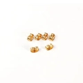 Set of six gold stainless steel butterfly earring backs for jewelry DIY crafts - 4.5*6mm / Gold Plating